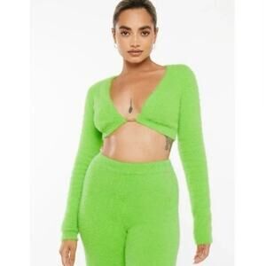 SAVAGE X FENTY | NWT Fluff It Up PJ Crop Top | M